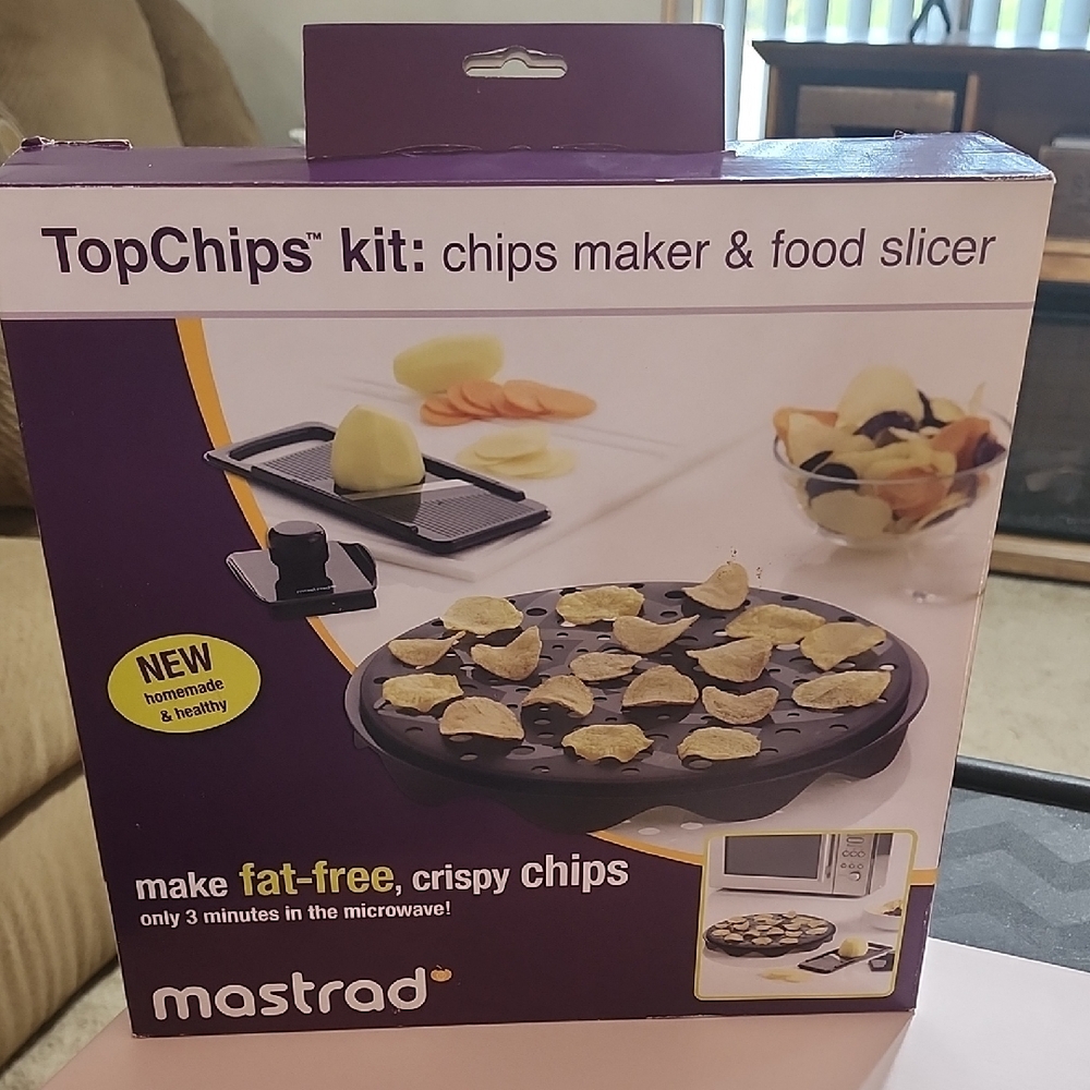 Mastrad TopChips Kit home made chip maker and slicer microwave potato chips NEW!